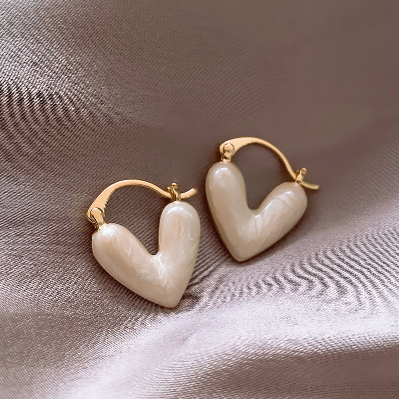 Stylish Heart Pendant Drop Earrings for Women - Luxury Enamel Jewelry Vacation Accessories - Image 7