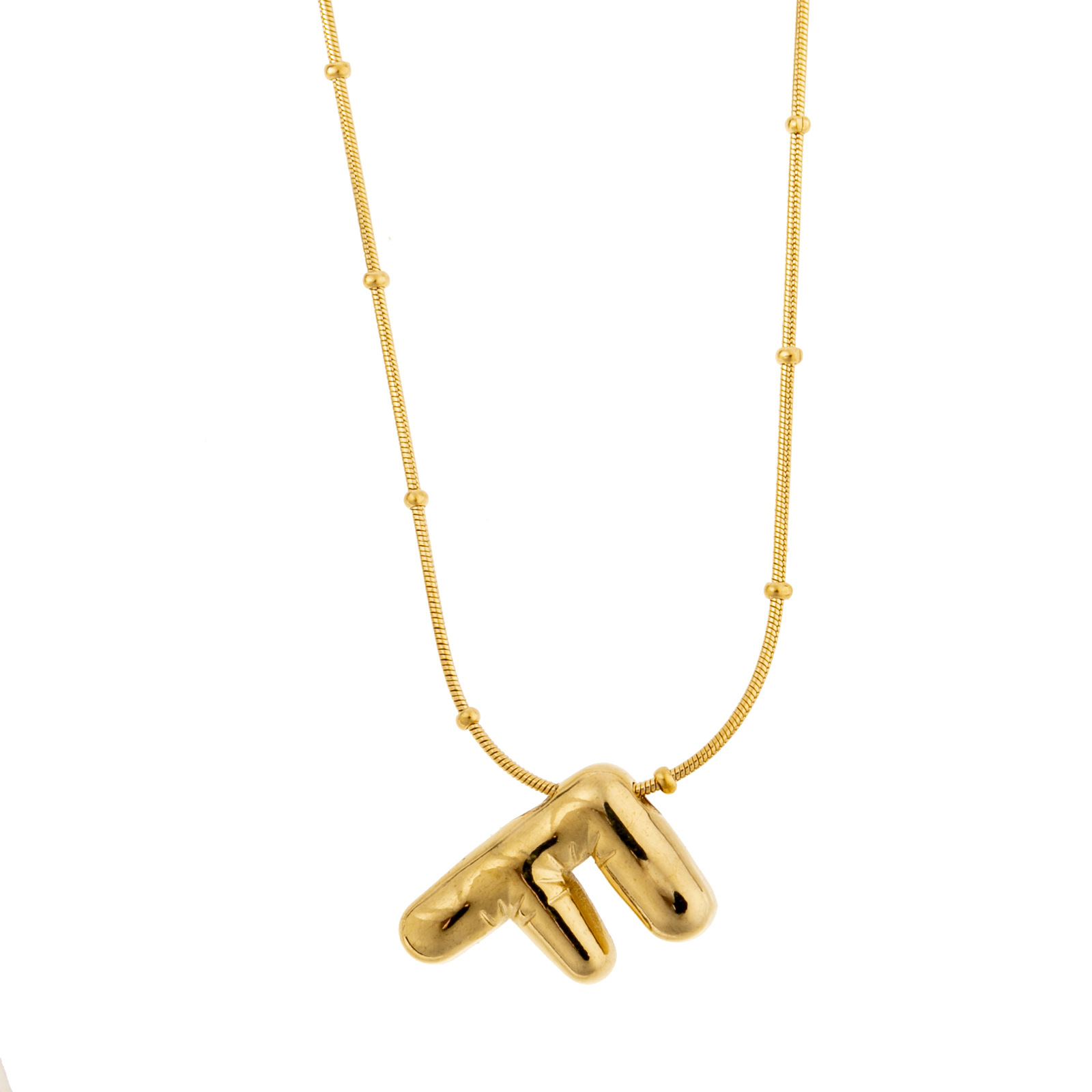 Women's Gold-Plated Stainless Steel Necklace with 26 Letters - Simple Elegance - Image 3