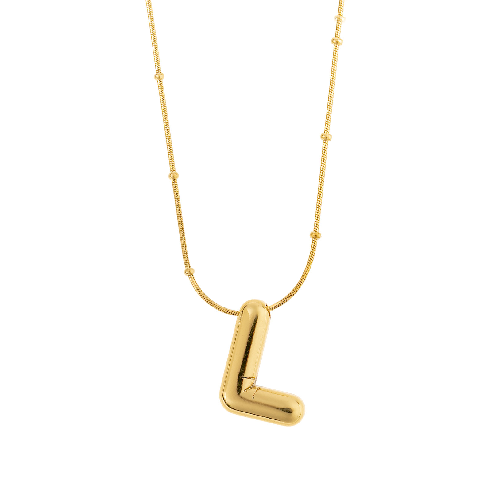 Women's Gold-Plated Stainless Steel Necklace with 26 Letters - Simple Elegance - Image 9