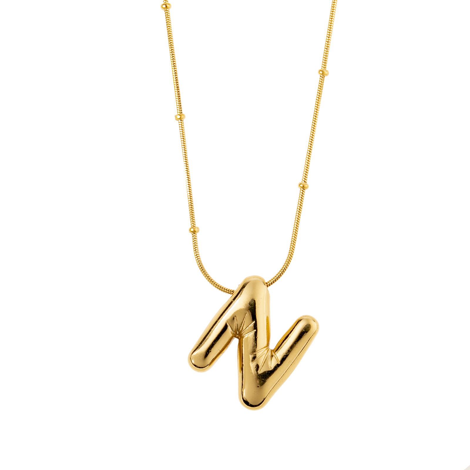 Women's Gold-Plated Stainless Steel Necklace with 26 Letters - Simple Elegance - Image 12