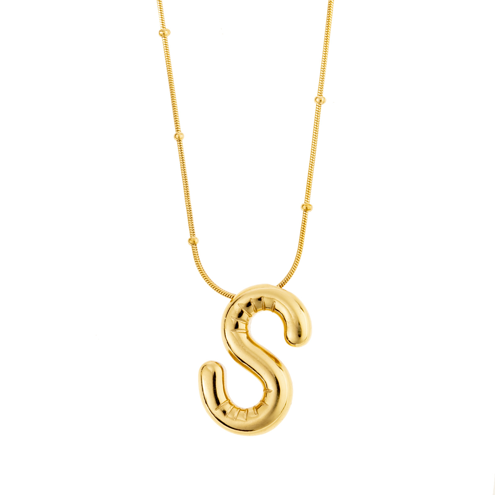 Women's Gold-Plated Stainless Steel Necklace with 26 Letters - Simple Elegance - Image 17
