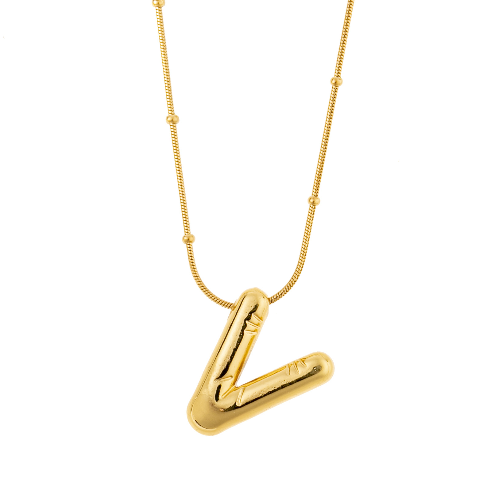 Women's Gold-Plated Stainless Steel Necklace with 26 Letters - Simple Elegance - Image 20