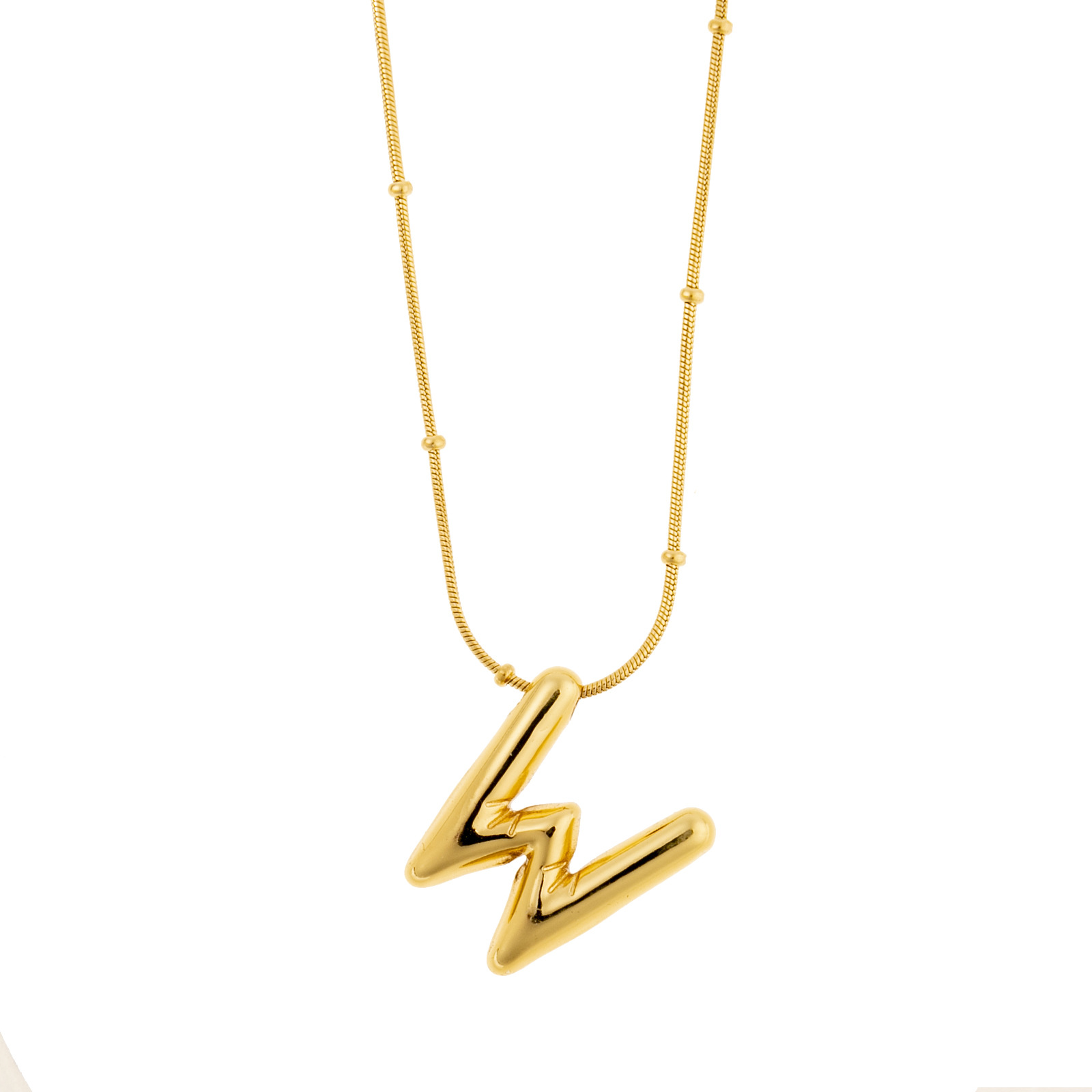 Women's Gold-Plated Stainless Steel Necklace with 26 Letters - Simple Elegance - Image 21