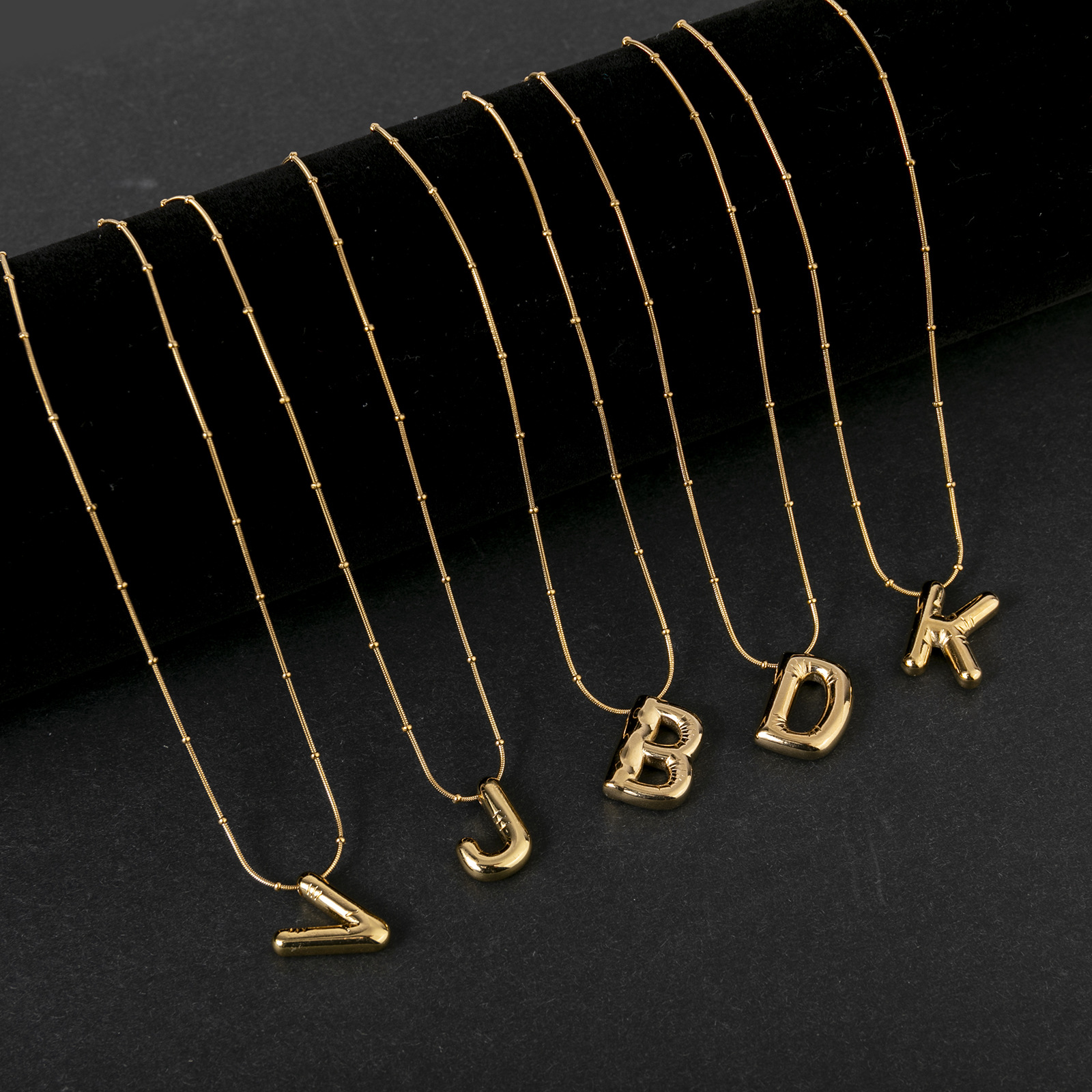 Women's Gold-Plated Stainless Steel Necklace with 26 Letters - Simple Elegance - Image 22