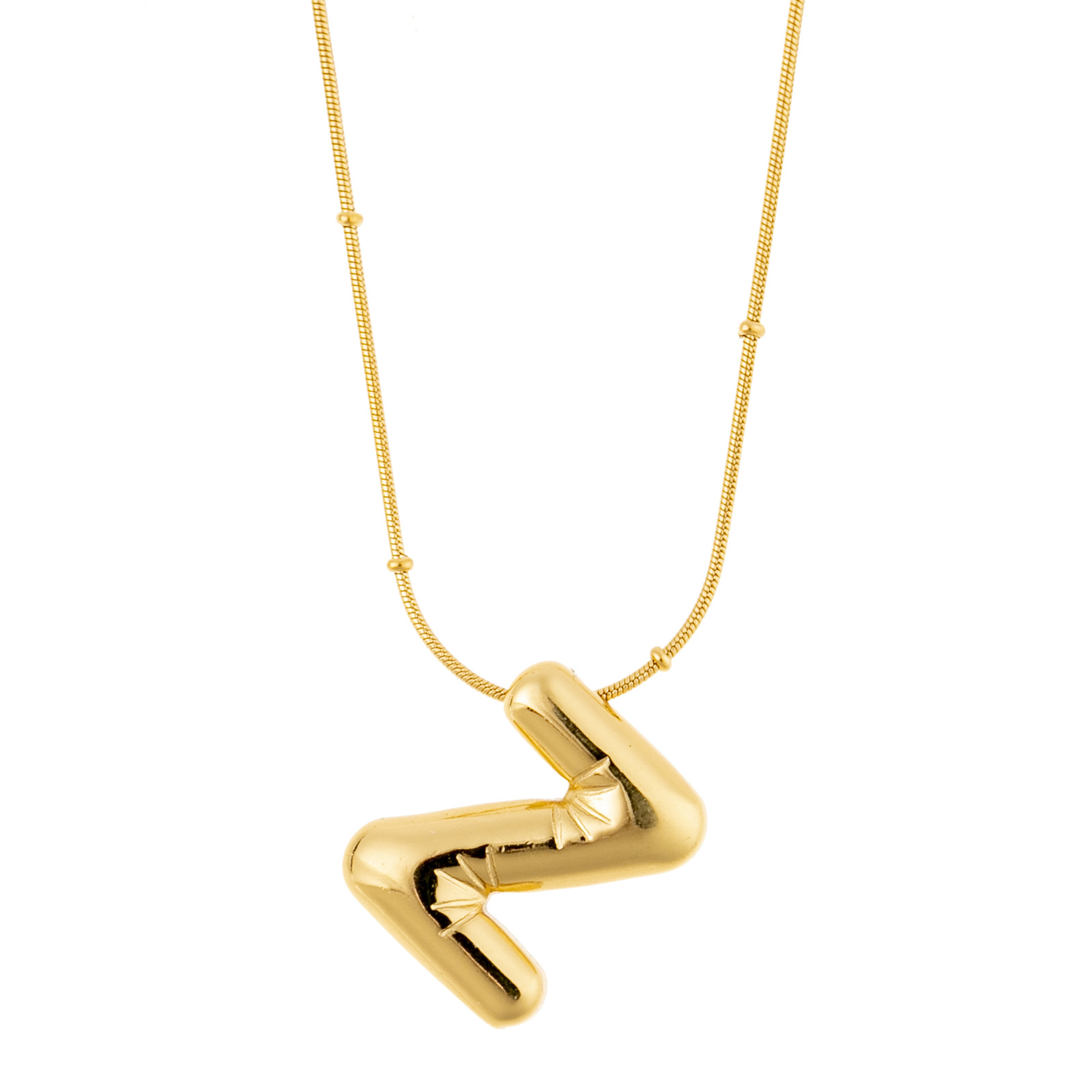 Women's Gold-Plated Stainless Steel Necklace with 26 Letters - Simple Elegance - Image 25