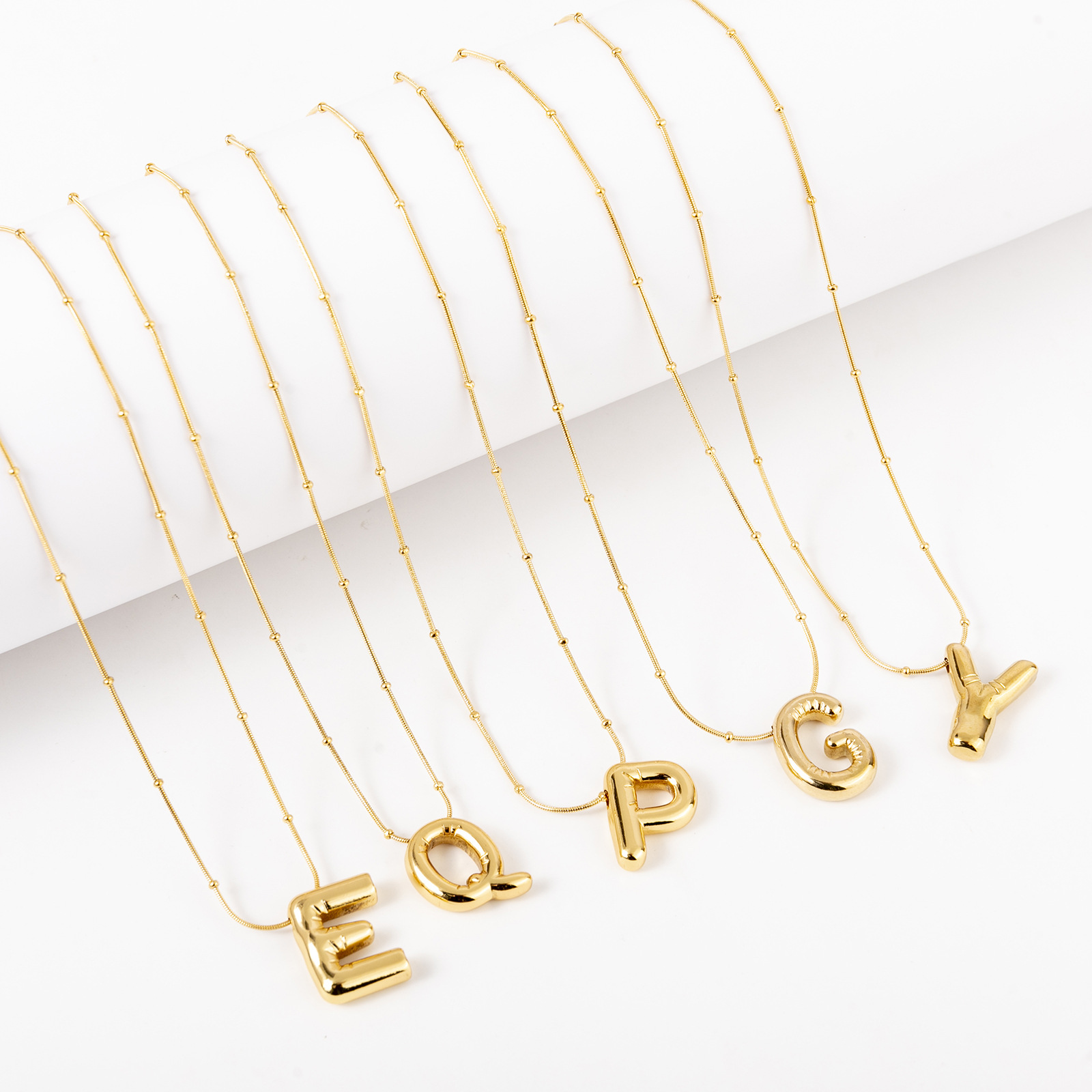 Women's Gold-Plated Stainless Steel Necklace with 26 Letters - Simple Elegance - Image 27