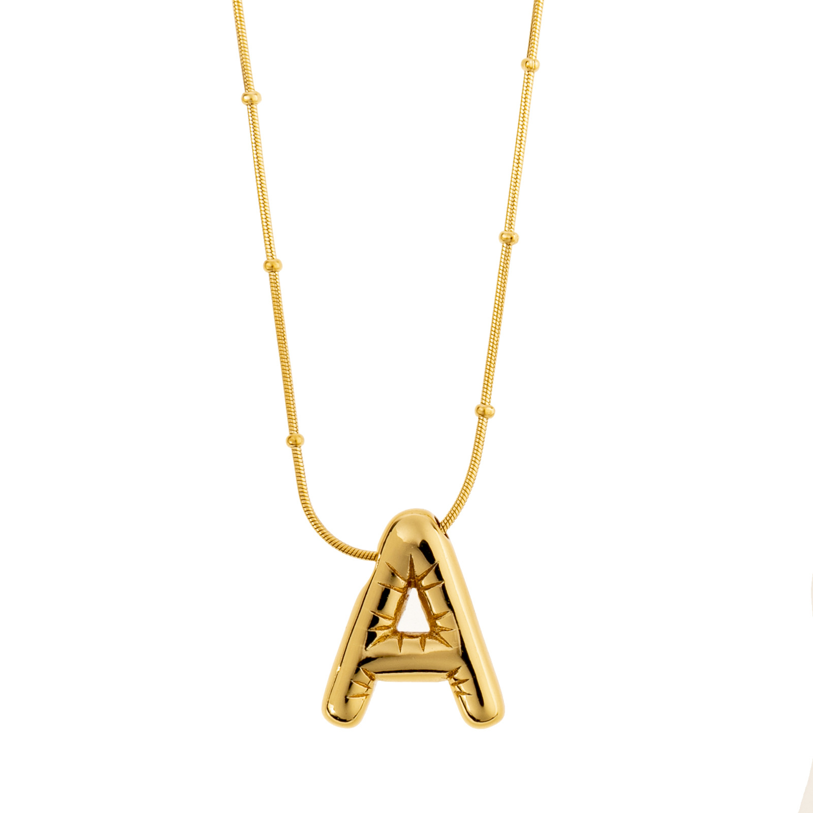 Women's Gold-Plated Stainless Steel Necklace with 26 Letters - Simple Elegance - Image 29