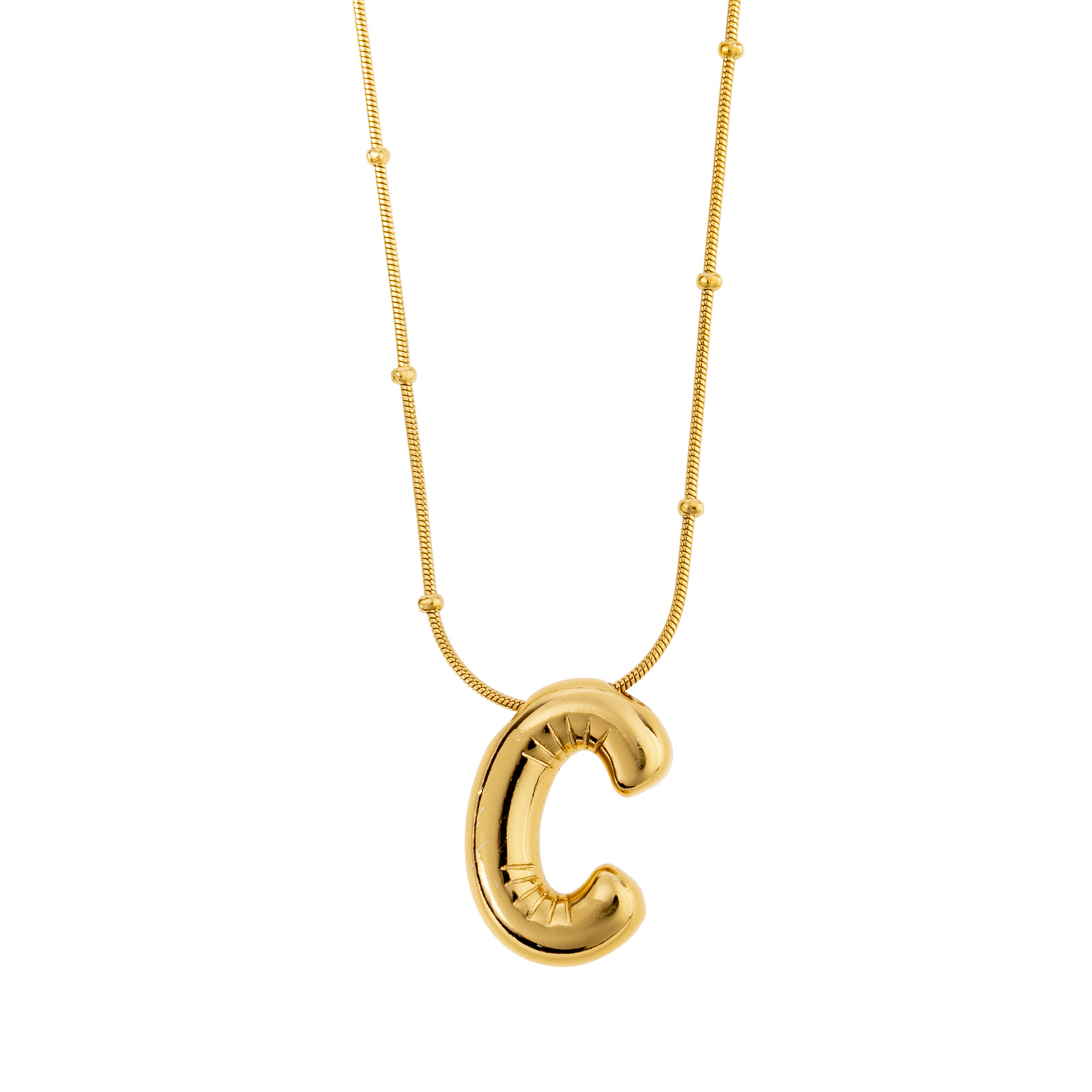 Women's Gold-Plated Stainless Steel Necklace with 26 Letters - Simple Elegance - Image 31
