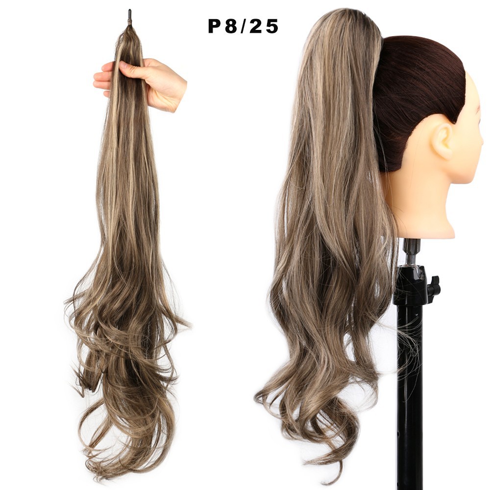 Women's High Ponytail Wig with Winding Big Wave Long Curly Hair for Glamorous Style - Image 9