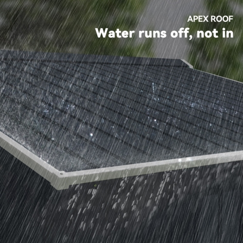 Outsunny 9x6ft Metal Bicycle Shed - Outdoor Storage Tool House with Ventilation, Foundation Kit & Lockable Double Doors in Dark Grey - Image 8