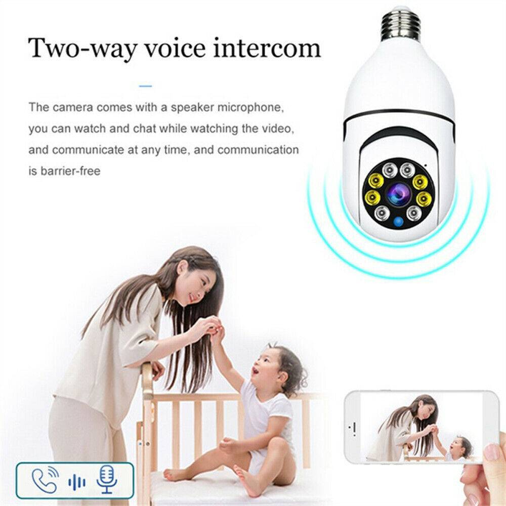 IR E27 Light Bulb Camera - 1080P HD Wireless WiFi Smart Home Security Solution - Image 11