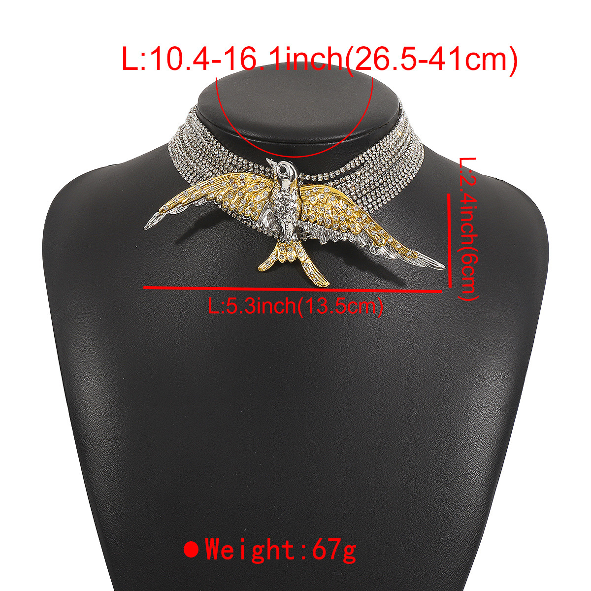 Stylish Multi-layer Necklace Featuring Exaggerated Fashionable Bird Swallow Design - Image 22