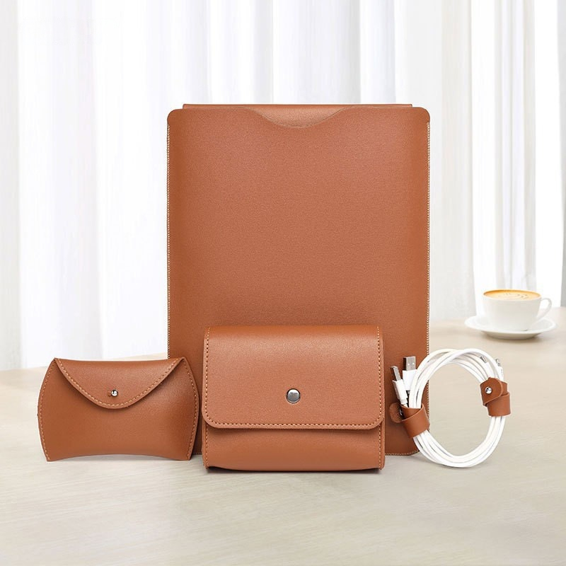 Premium Lock Edge Leather Liner Bag for Notebooks - Stylish & Durable - Image 2