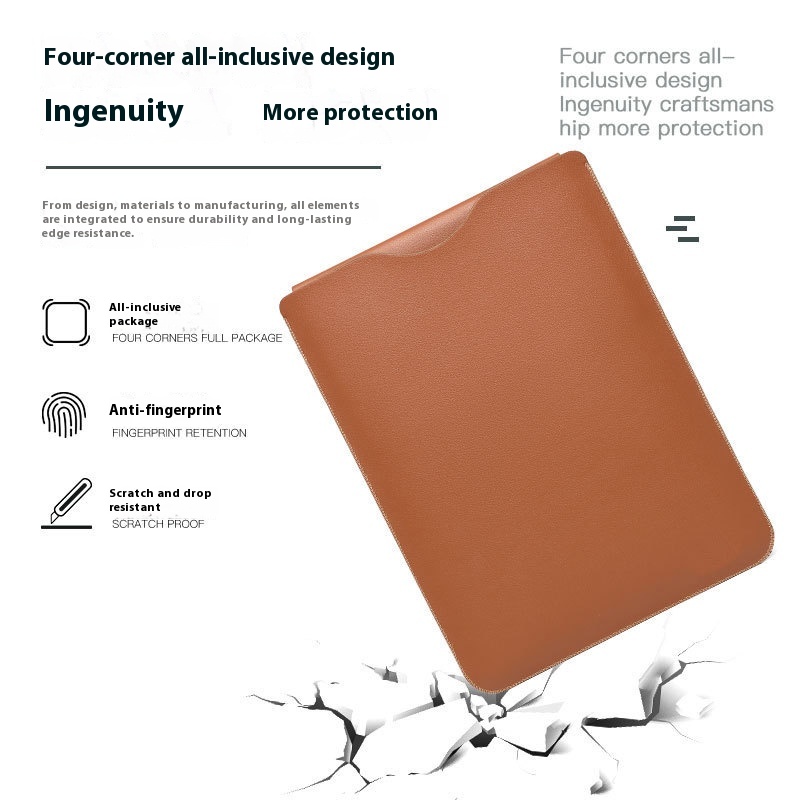 Premium Lock Edge Leather Liner Bag for Notebooks - Stylish & Durable - Image 3
