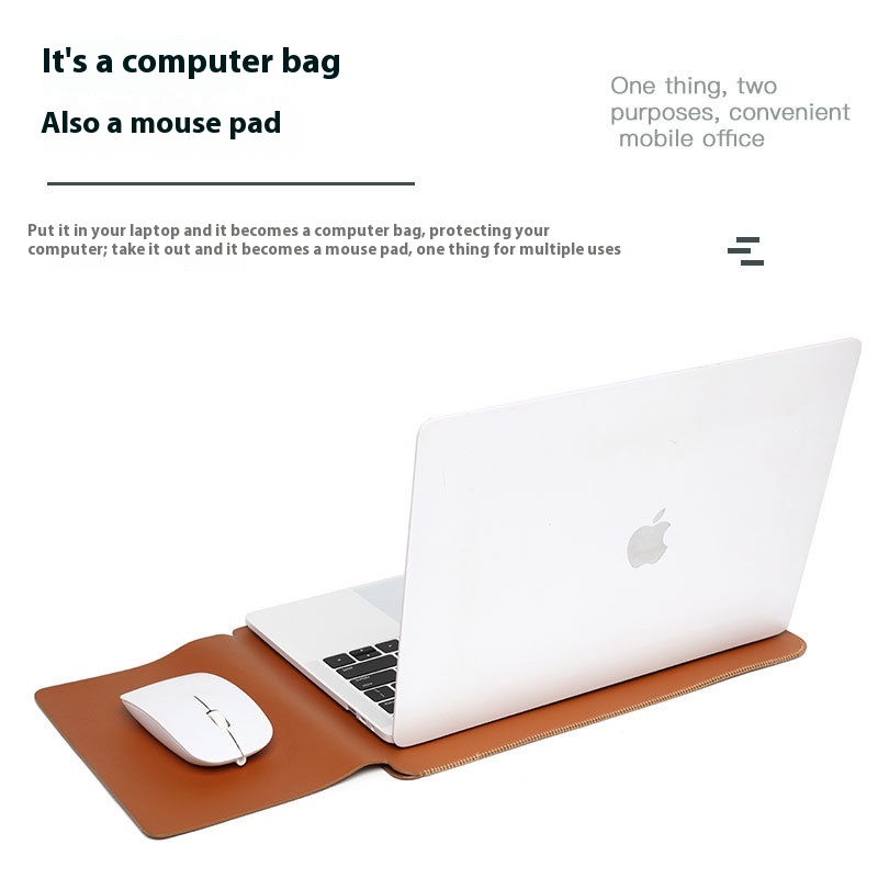 Premium Lock Edge Leather Liner Bag for Notebooks - Stylish & Durable - Image 4