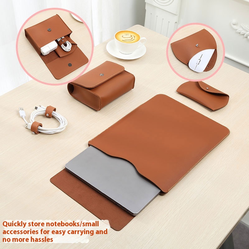 Premium Lock Edge Leather Liner Bag for Notebooks - Stylish & Durable - Image 5