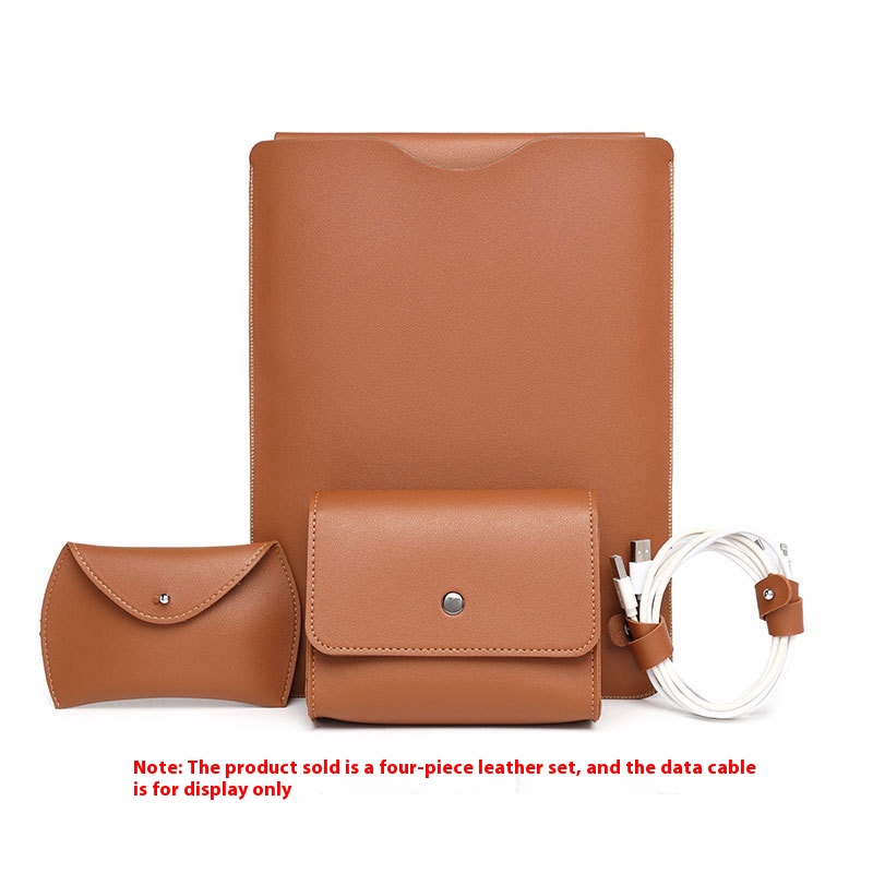 Premium Lock Edge Leather Liner Bag for Notebooks - Stylish & Durable - Image 7