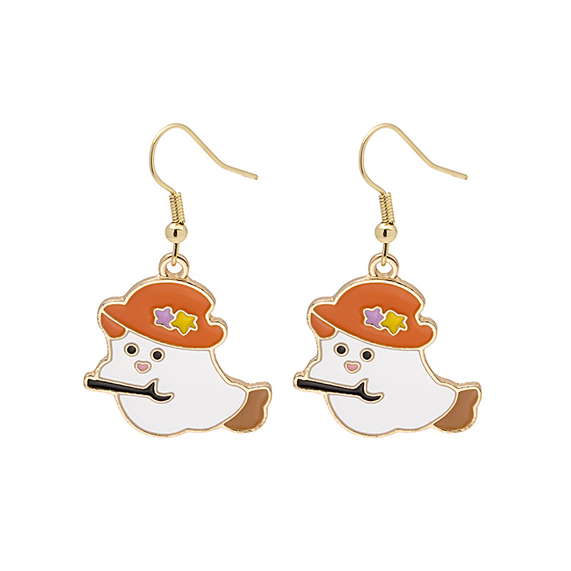 Adorable Halloween Pumpkin Earrings - Spooky Oil Drip Alloy Jewelry - Image 10