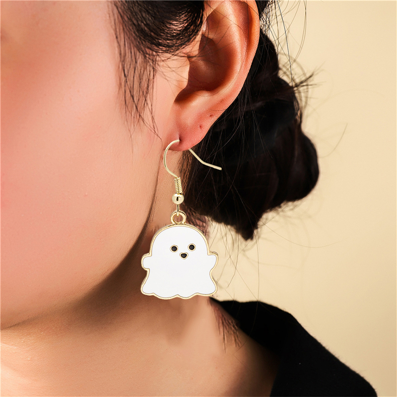 Adorable Halloween Pumpkin Earrings - Spooky Oil Drip Alloy Jewelry - Image 15