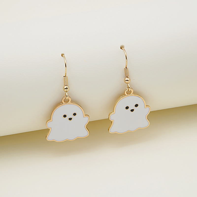 Adorable Halloween Pumpkin Earrings - Spooky Oil Drip Alloy Jewelry - Image 16