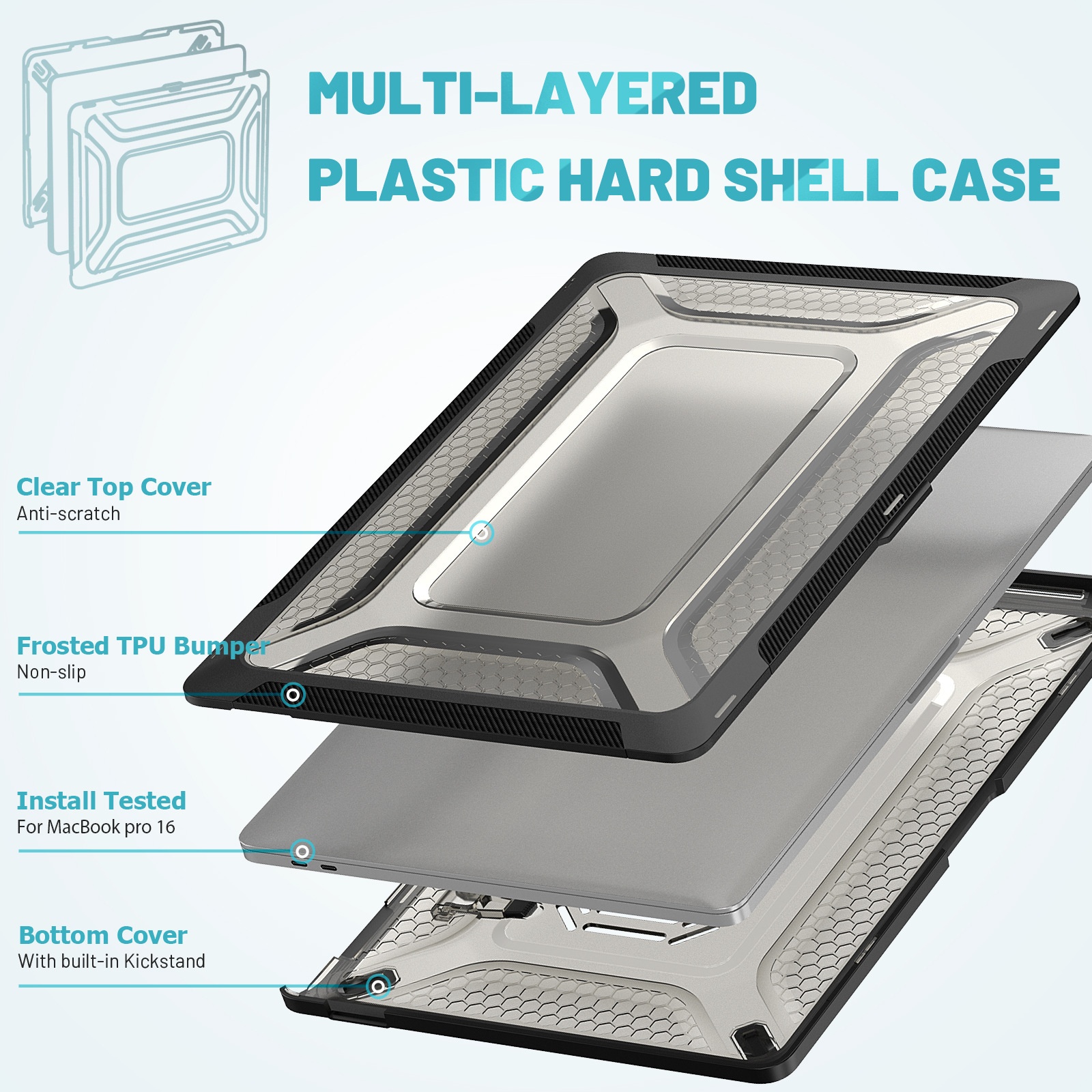 Versatile Notebook Protection Sleeve - Durable Protective Shell for Laptops - Image 5