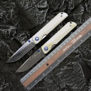 Damascus Steel Folding Knife - Portable Outdoor Knife for Adventurers