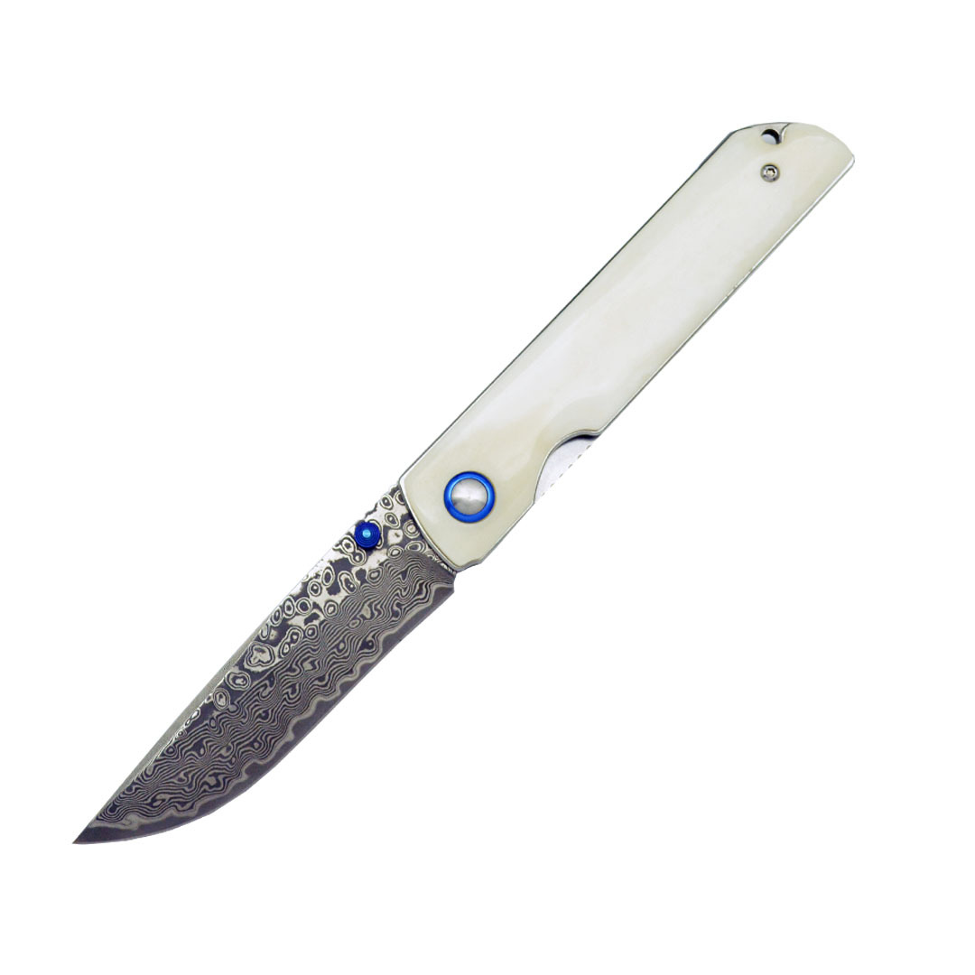 Damascus Steel Folding Knife - Portable Outdoor Knife for Adventurers - Image 5