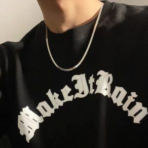 Stylish Titanium Steel Necklace for Men and Women - Basic Design