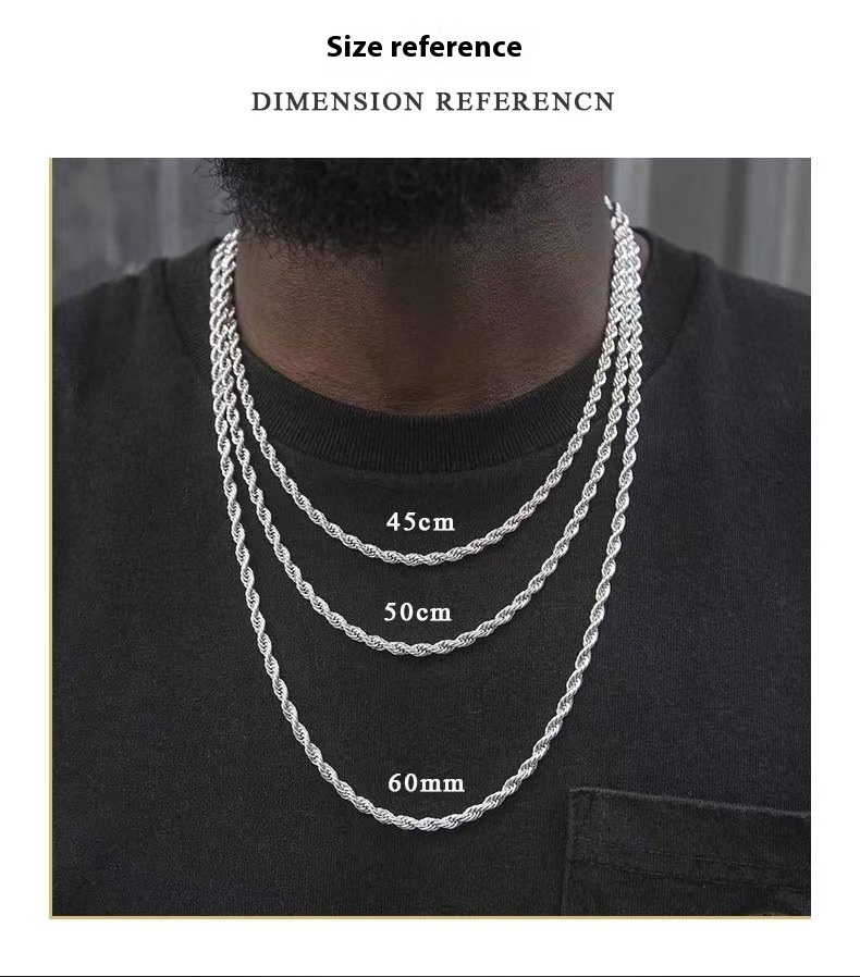 Stylish Titanium Steel Necklace for Men and Women - Basic Design - Image 5