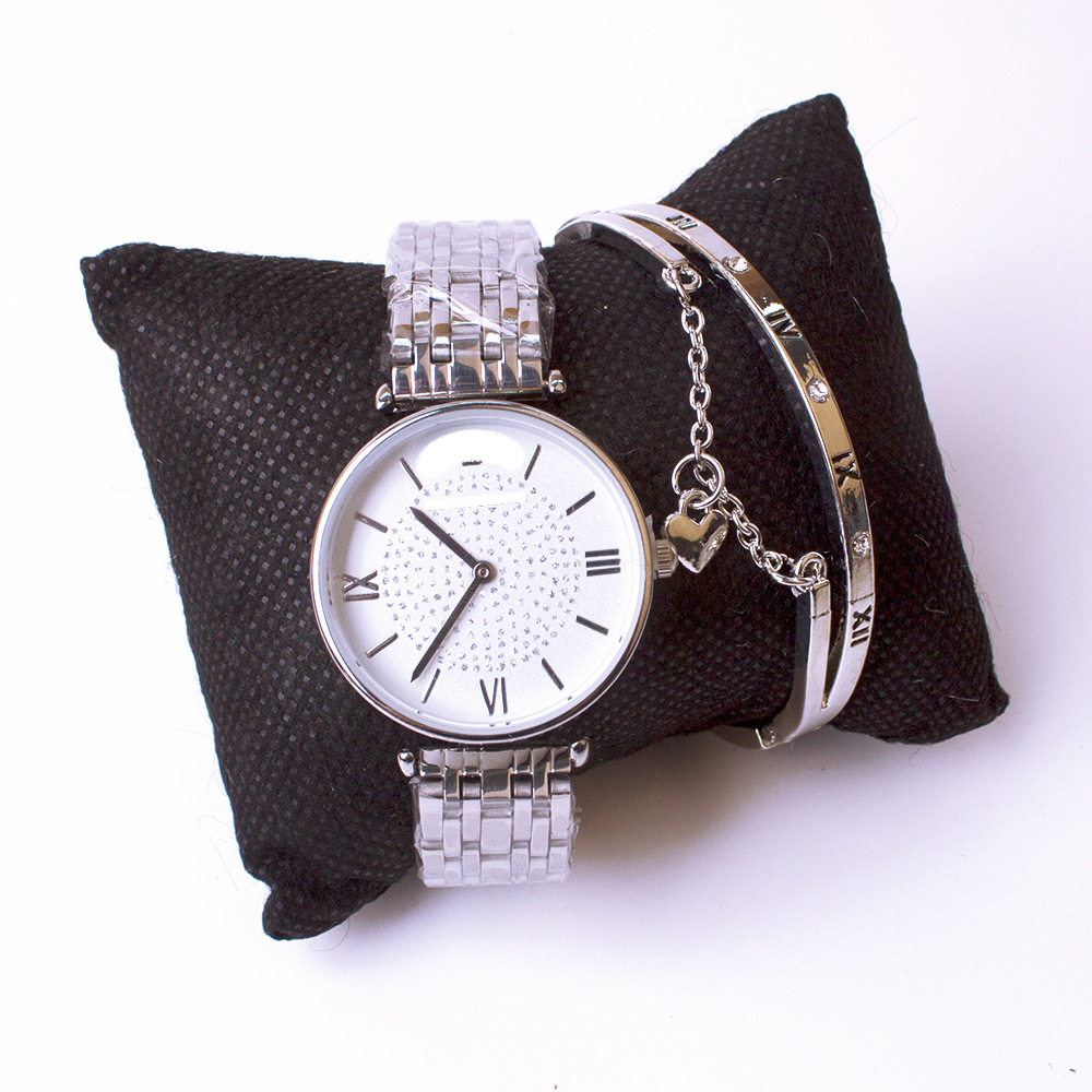Wrist Watches Douyin Gypsophila Watch Set for Ladies - Stylish Wechat Bracelet Two-Piece Set - Image 4