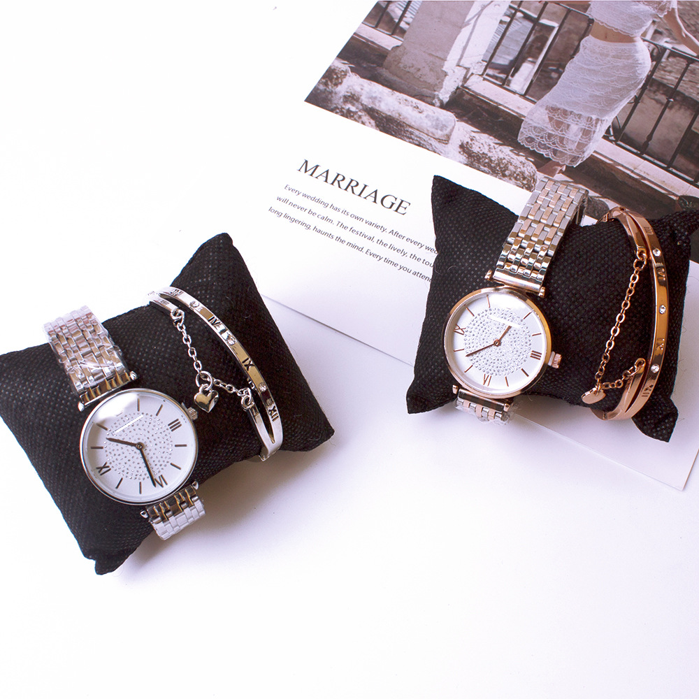 Wrist Watches Douyin Gypsophila Watch Set for Ladies - Stylish Wechat Bracelet Two-Piece Set - Image 5