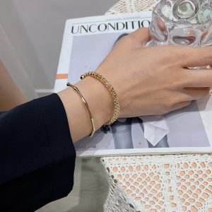 Bamboo Opening Women's Bracelet - Simple, Stylish Design with Retro Charm