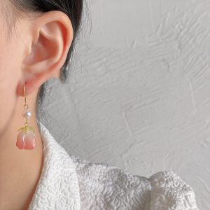 925 Silver Needle Sen Rose Water Pearl Earrings - Elegant & Timeless Jewelry