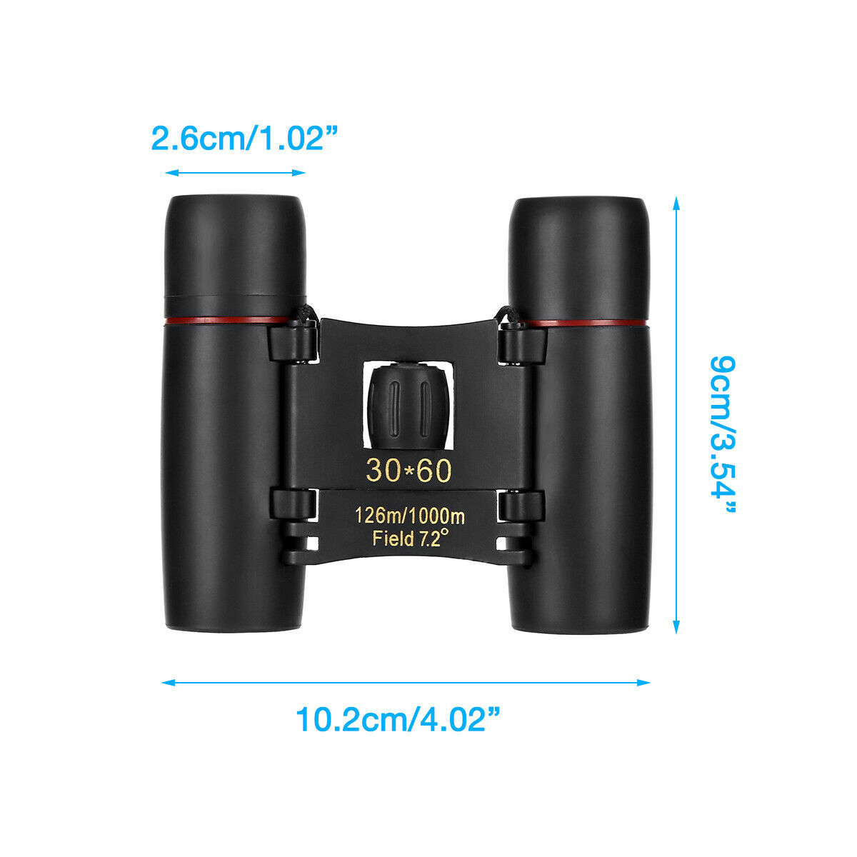 30x60 Zoom Binoculars - Compact Folding Telescope for Hunting & Outdoor Use - Perfect for Bird Watching, Concerts, and Mini Kids Adventures - Image 6