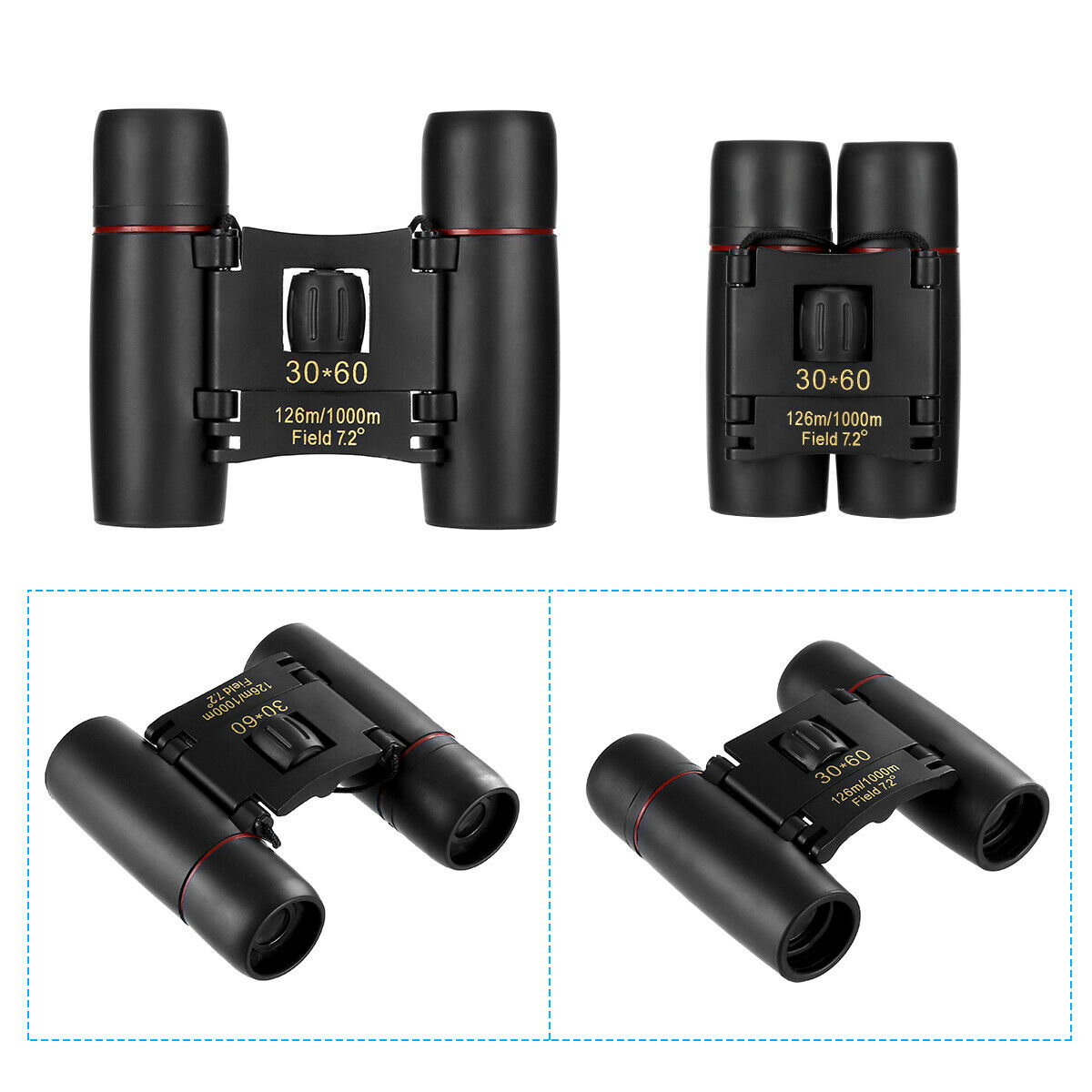30x60 Zoom Binoculars - Compact Folding Telescope for Hunting & Outdoor Use - Perfect for Bird Watching, Concerts, and Mini Kids Adventures - Image 9
