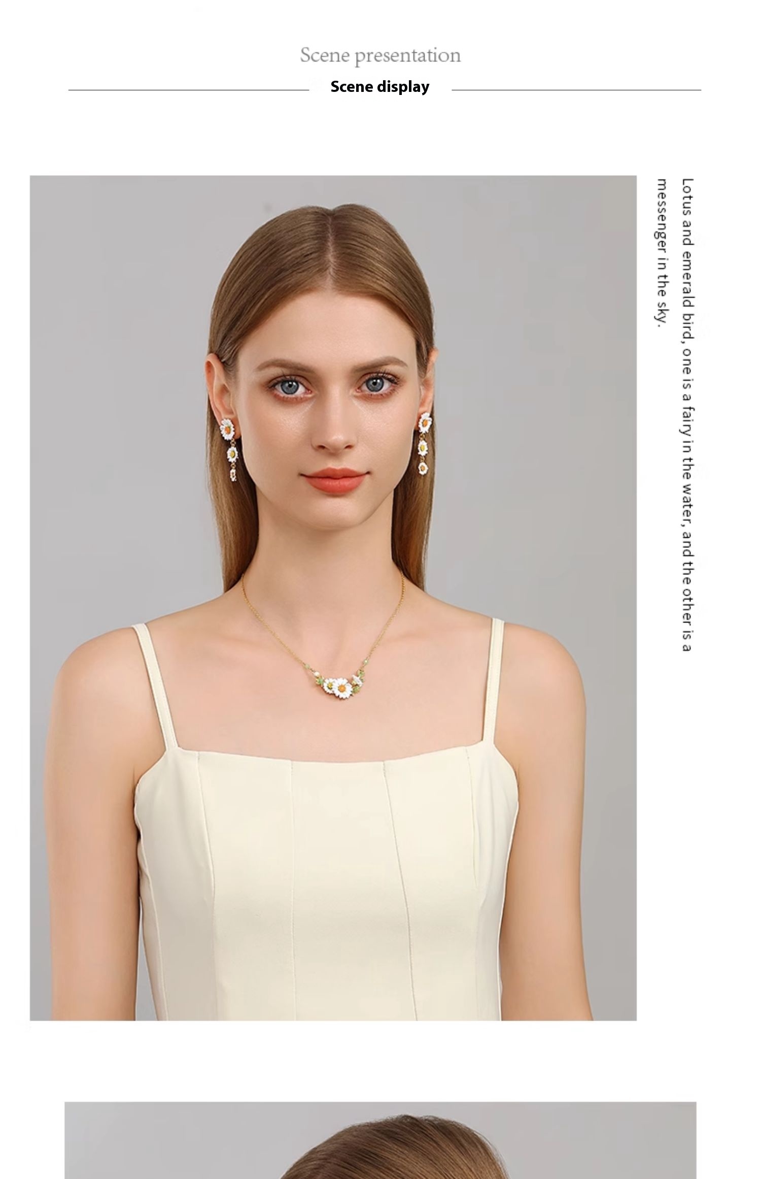 Elegant White Chrysanthemum Clavicle Chain Necklace for Women - Garden Inspired - Image 8