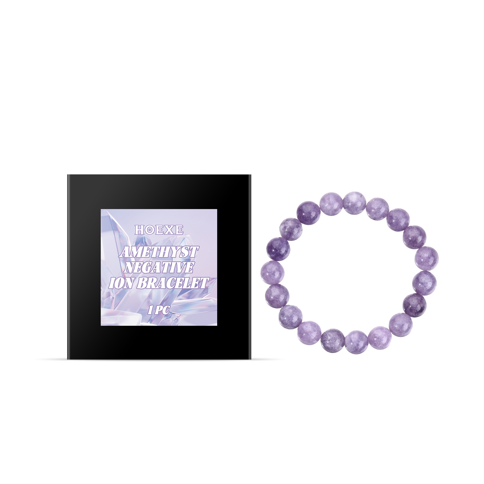 Amethyst Negative Ion Therapy Bracelet for Wellness and Healing