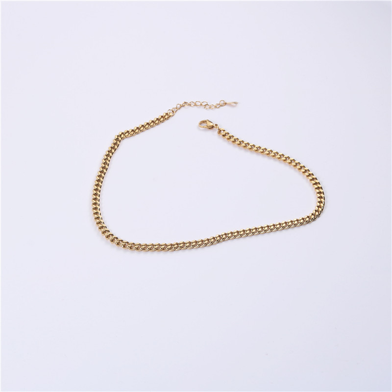 18k Thick Chain Necklace - Stylish Without Pendant, Perfect for Any Occasion - Image 5