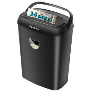 Heavy-Duty Paper Shredder - 14-Sheet Cross-Cut, 6.6 Gallon Bin, P-4 Security Level, Jam-Proof Design for Home & Office - 3 Modes, FBA Shipping
