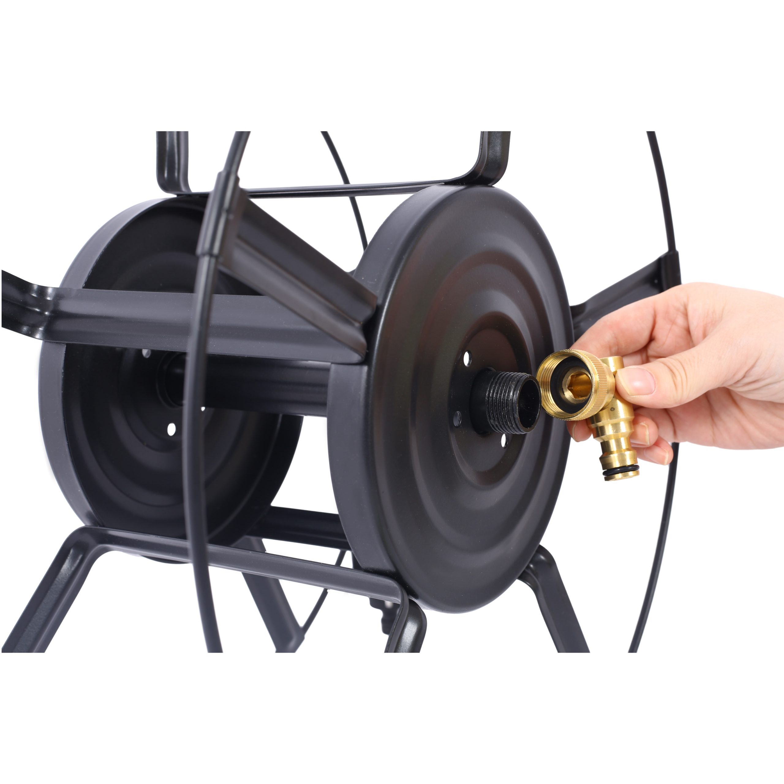 Wall-Mounted Swivel Hose Reel for Easy Storage and Access - Image 5