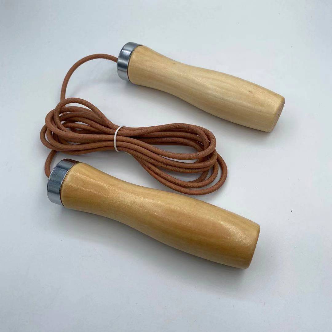 Genuine Cowhide Solid Wood Handle Bearing Rope for Durable Performance
