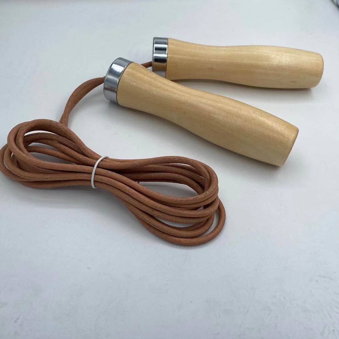Genuine Cowhide Solid Wood Handle Bearing Rope for Durable Performance - Image 2