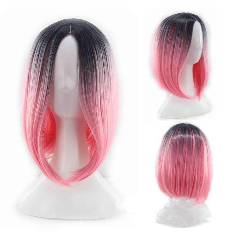 Stylish European and American Women's Short Straight Gradient Bobo Wig for Foreign Trade - Image 12
