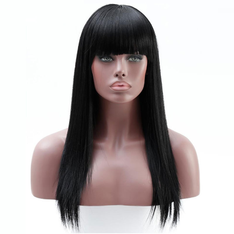 European and American Women's Long Straight Wig - Stylish Headgear for All Occasions - Image 2