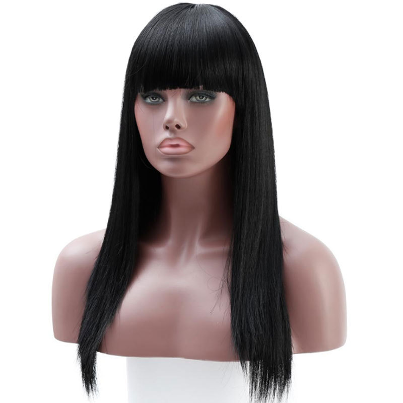European and American Women's Long Straight Wig - Stylish Headgear for All Occasions - Image 3