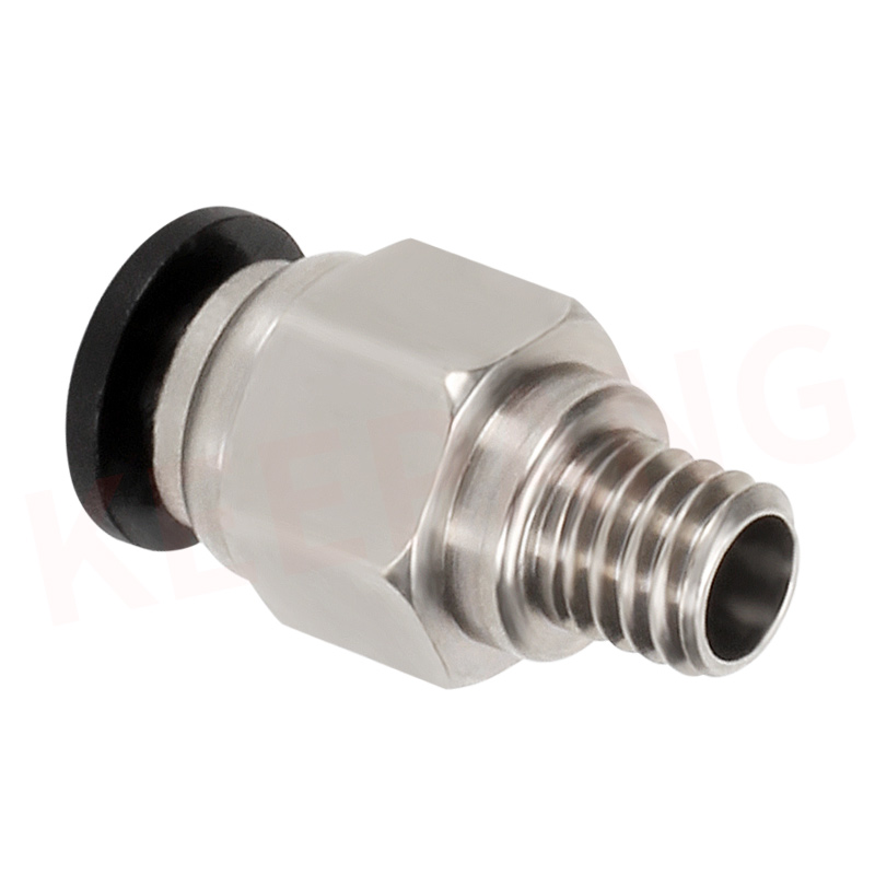 Qipang 3D Printer Accessories PC4-M6 Straight Pneumatic Joint, 4mm Outer Diameter, Teflon Connector - Image 2