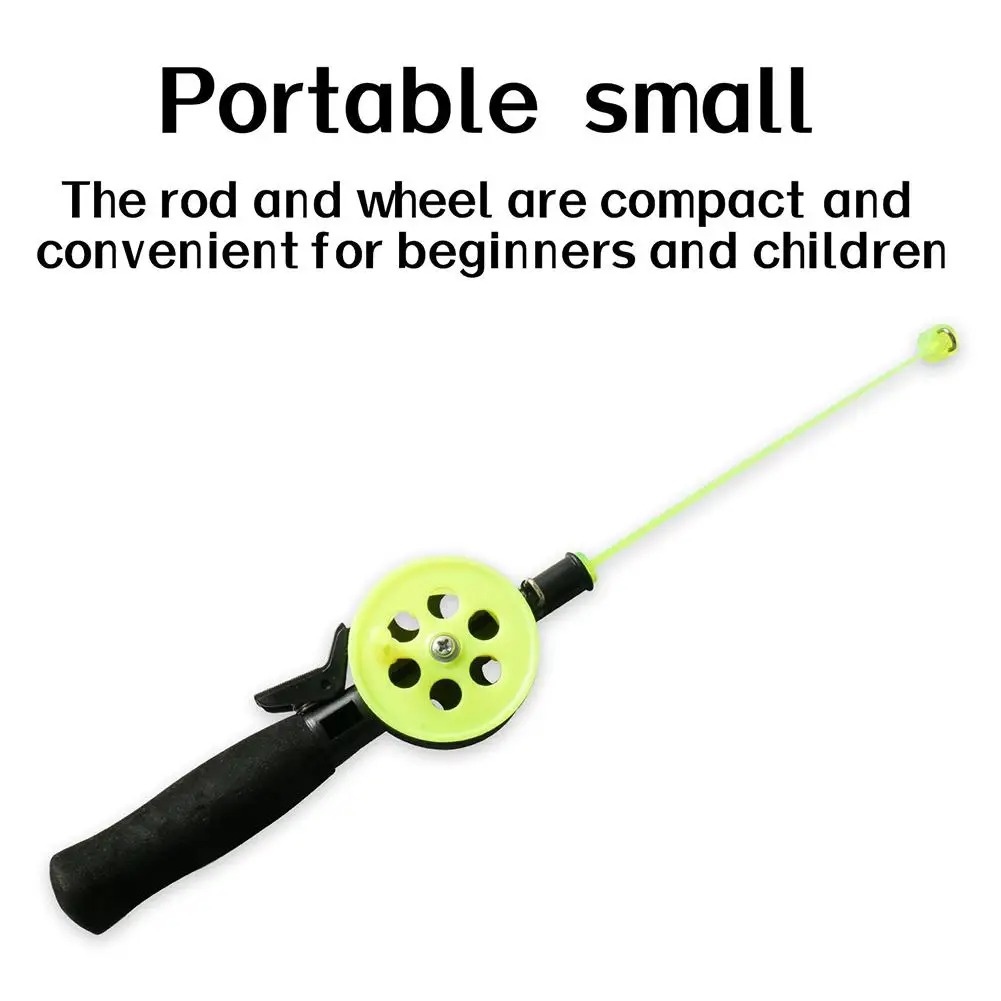 Children's Mini Ice Fishing Rod with Short White Stripes - Perfect for Young Anglers - Image 2