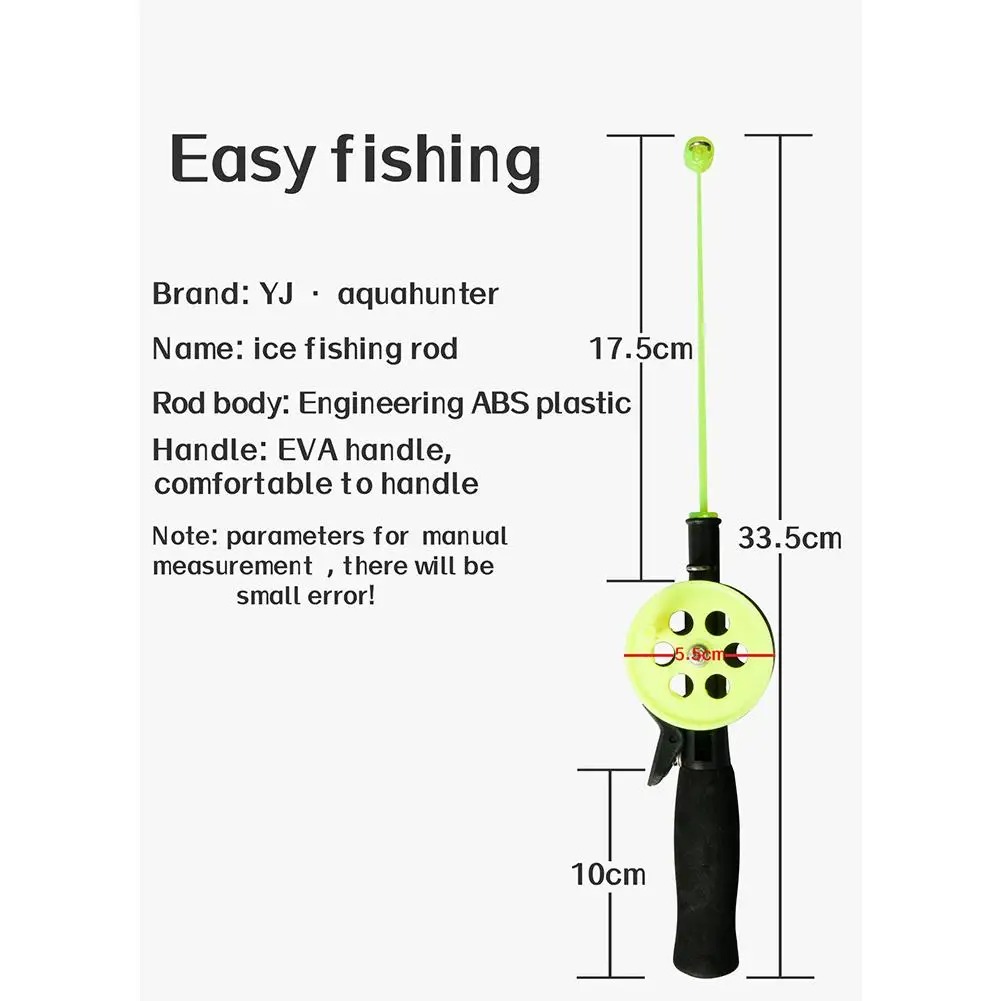 Children's Mini Ice Fishing Rod with Short White Stripes - Perfect for Young Anglers - Image 4