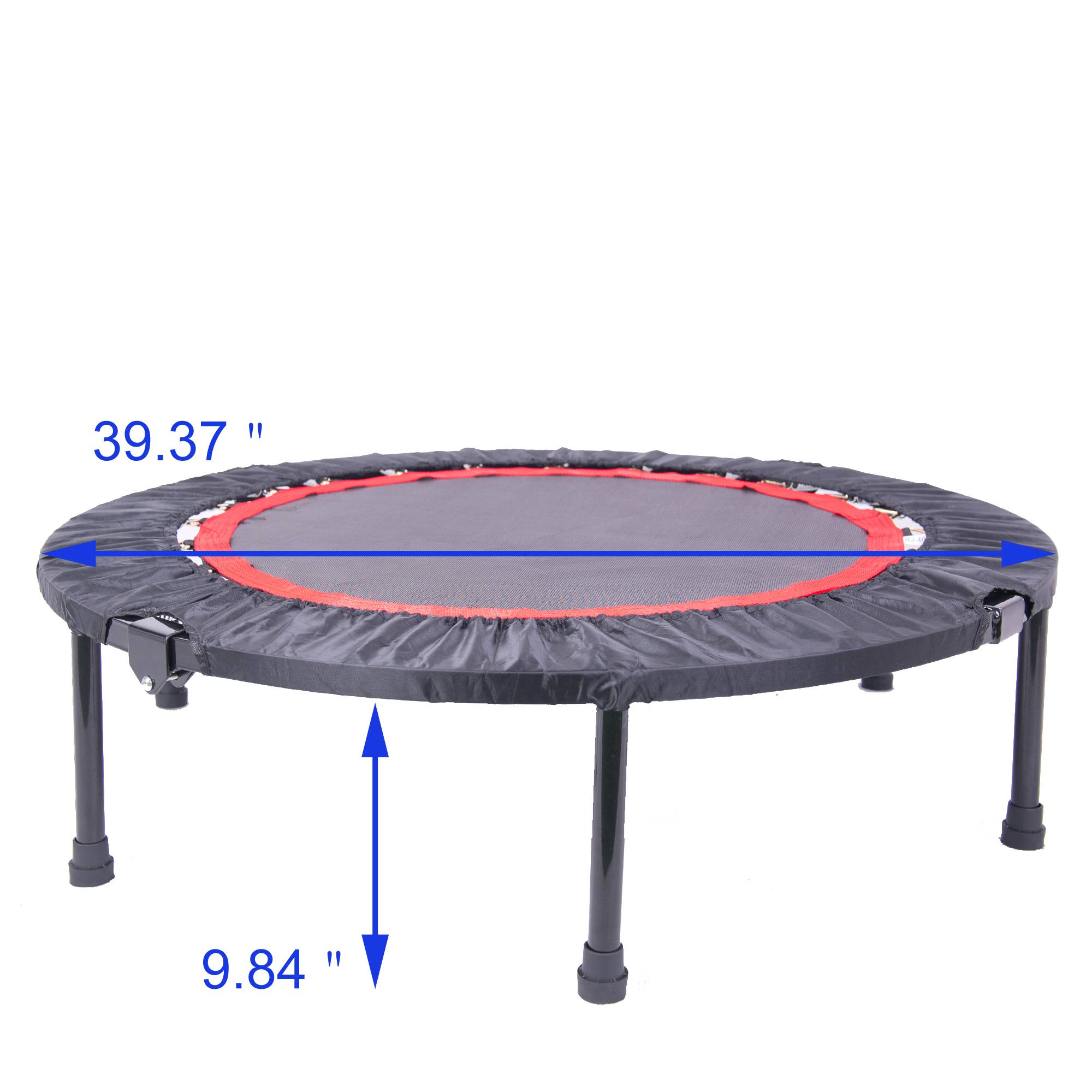 40 Inch Mini Exercise Trampoline - Indoor Fitness Rebounder with Safety Pad - Image 4