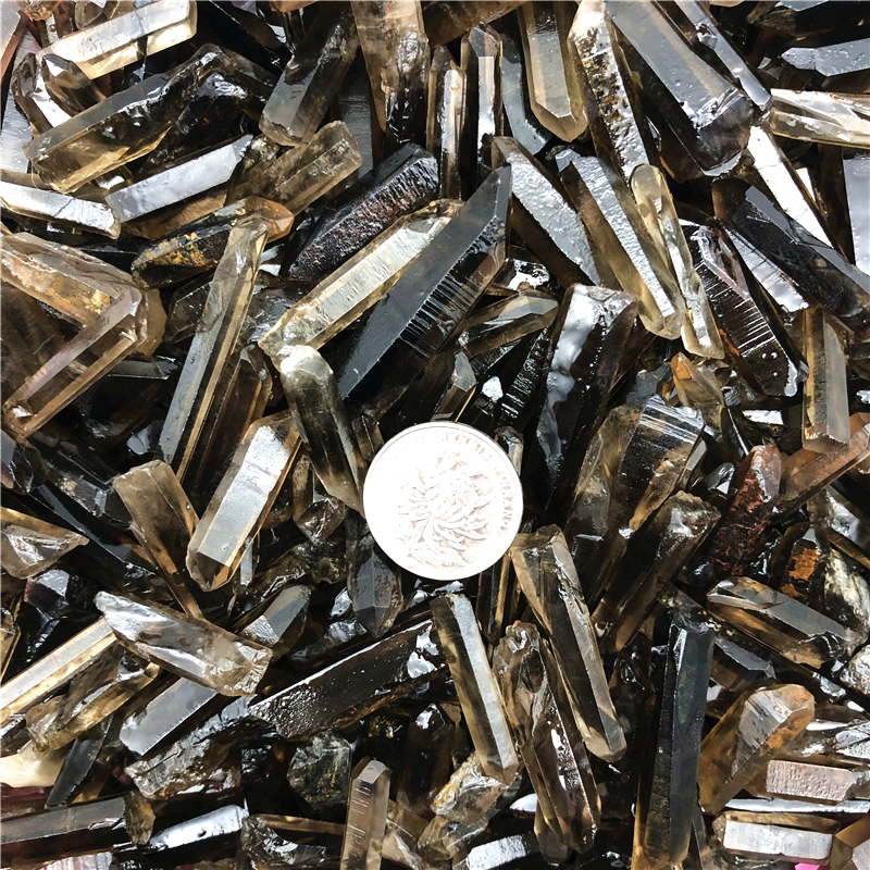 Citrine Hexagonal Prism Ornaments - Single-Pointed Crystal Decor - Image 5